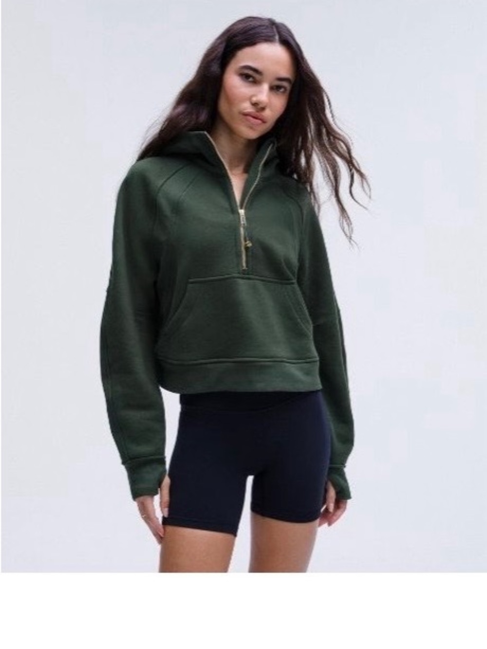 lululemon dark green scuba set